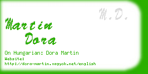 martin dora business card